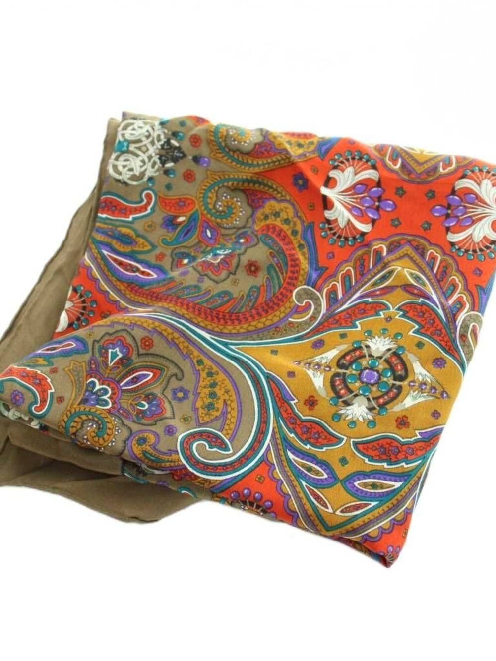 Dior Large Scarf Shawl Paisley Pattern Silk Multi - Picture 5 of 6